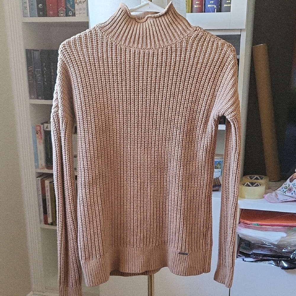 Abercrombie & Fitch Tan Turtleneck Sweater